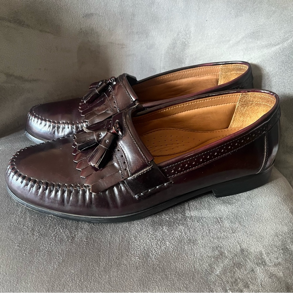 Bass Brown Leather Loafers Slip-On Moccasin
